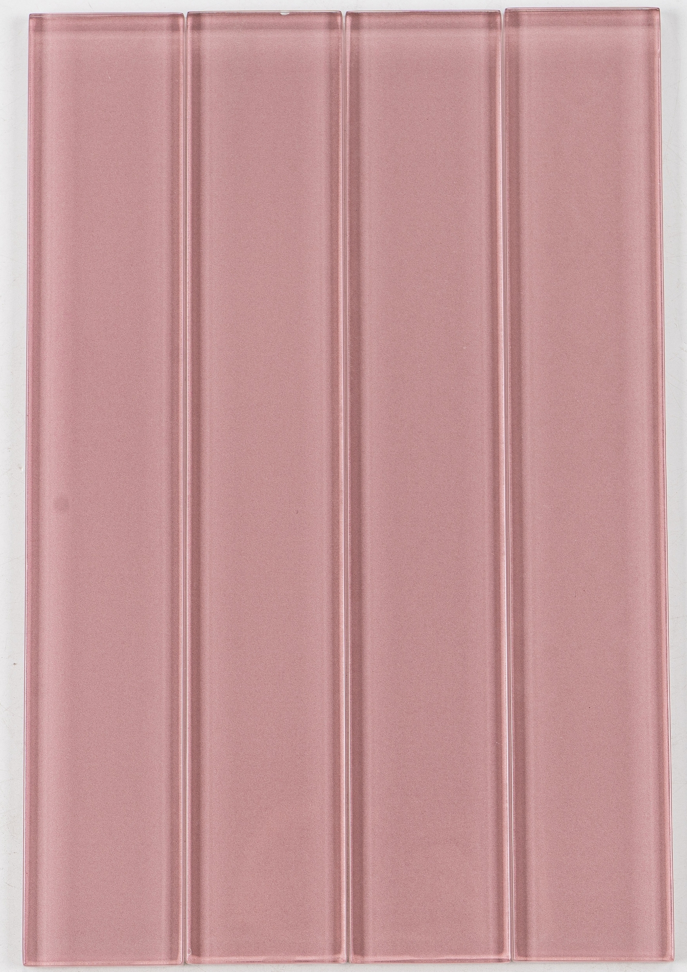Mosaïque en verre, carreaux de 8 mm, aspect verre brillant, rose